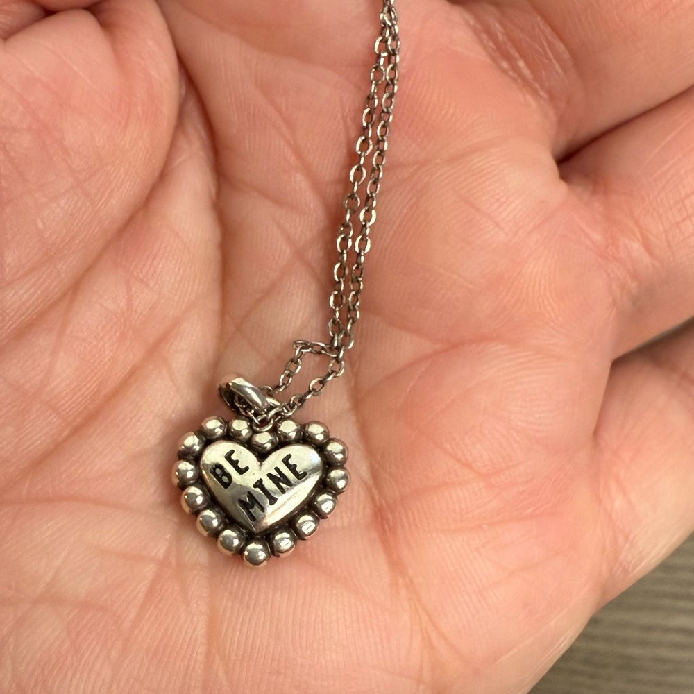 Brighton Be Mine Love Silver Heart Pendant Necklace - Picture 3 of 4